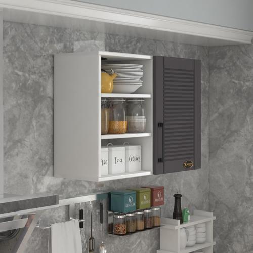 hazır mutfak dolabı roka60 gri mod2 60*080*32 mebran kapak suntalam gövde