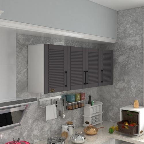 hazır mutfak dolabı soğan60 gri mod2 60*160*32 mebran kapak suntalam gövde