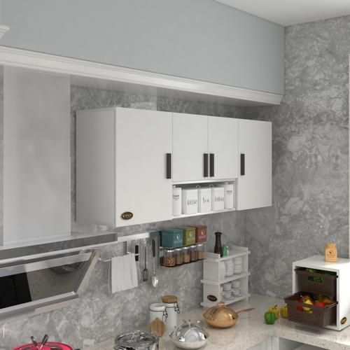 hazır mutfak floro22 byz 060*150*22 mutfak banyo dolabı kapaklı raflı