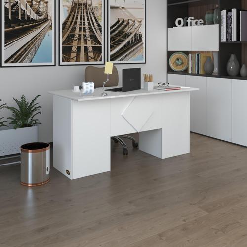 ofis masası kuma kengo byz 75*150*60 kilitli kapaklı dolap çiftli eşkenar bilgisayar çalışma masası