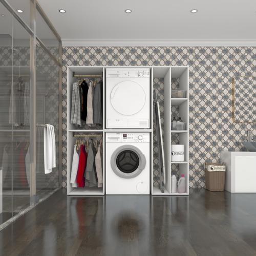 çamaşır-kurutma makinesi dolabı ve giysi dolabı cevheri sağ byz 180*170*60  banyo