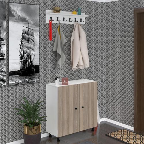portmanto ayakkabılık ve askılık edik5 crdbyz 83*080*32 yirmi çift ayakkabı kapasitesi