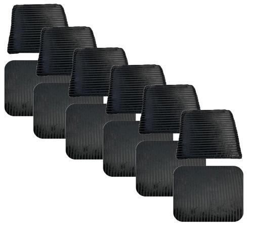 Knsz minder seti 6 lı zng&mğr&uslu siyah çizgili kumaş tel bar sandalyesi oturma ve sırt minderi set