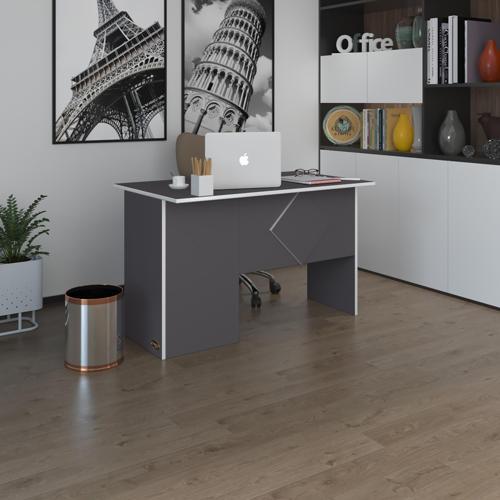 ofis masası yoko ono gri sağ 75*120*60 raflı dolap eşkenar bilgisayar çalışma masası