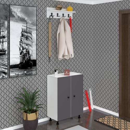 portmanto ayakkabılık ve askılık kalçın5 gribyz 83*060*32 onbeş çift ayakkabı kapasitesi