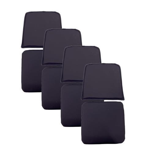 Knsz minder seti 4 lü zng&mğr&uslu mor suni deri tel bar sandalyesi oturma ve sırt minderi set