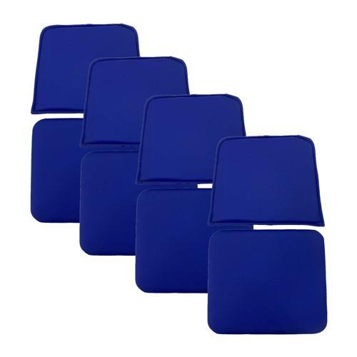 Knsz minder seti 4 lü zng&mğr&uslu mvi suni deri tel bar sandalyesi oturma ve sırt minderi set