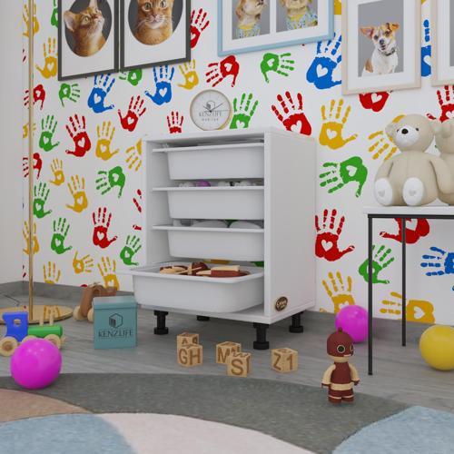 sepetli mutfak dolabı ruberu byz 062x45x30 banyo oyuncak çamaşır beyaz 4 lü sepet
