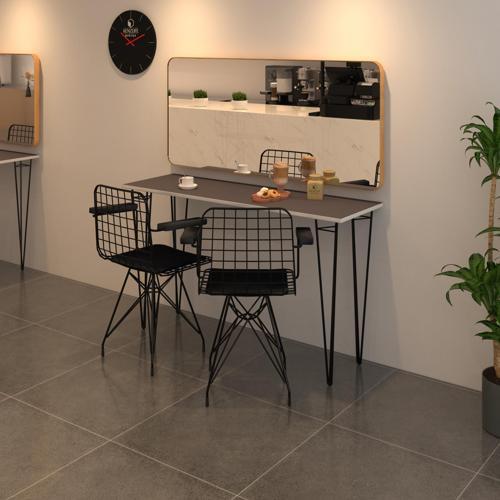 Knsz masa sandalye takımı hem75mazlum grisyh 100*040 klç 2 sandalye syhsyh kolçaklı