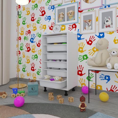 sepetli mutfak dolabı ruberu byz 086x45x30 banyo oyuncak çamaşır beyaz 6 lı sepet