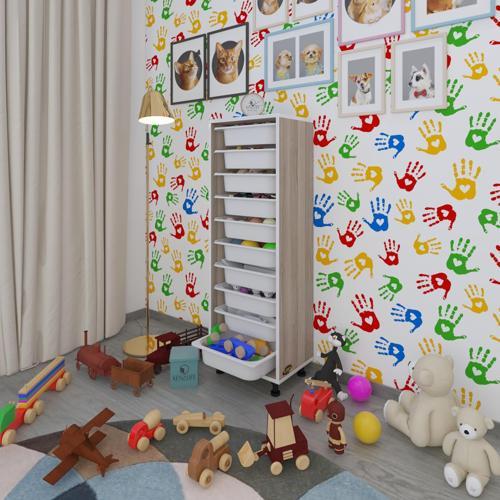 sepetli mutfak dolabı ruberu crd 134x45x30 banyo oyuncak çamaşır beyaz 10 lu sepet