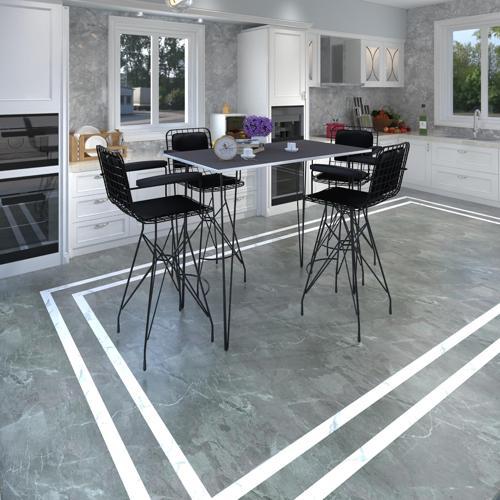 Knsz masa sandalye takımı hem105zengin grisyh 100*070 4 sandalye syhsyh kolçaklı sırt minderli