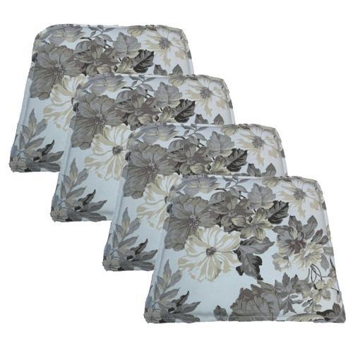 Knsz sırt minderi 4 lü zng&mğr&uslu çiçek gri kumaş cırtlı tel bar sandalyesi sırtı için