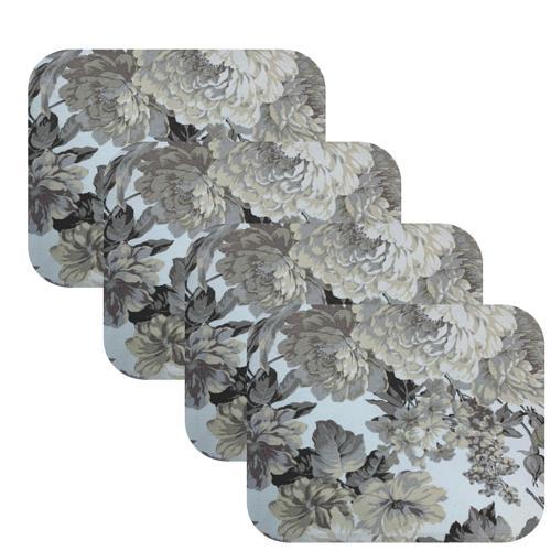 Knsz oturma minderi 4 lü artis&mutlu çiçek gri kumaş tel bar taburesi sandalyesi için