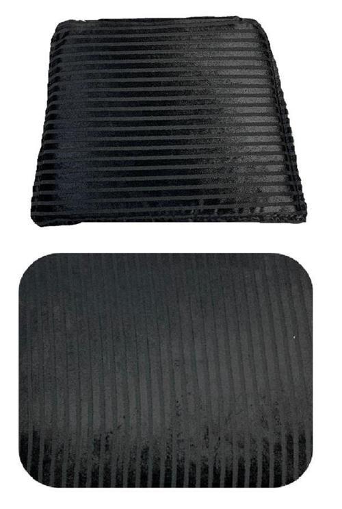 Knsz minder seti 1 li mazlum siyah çizgili kumaş oturma ve sırt tel sandalyesi minderi bir arada