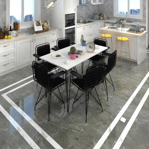 Knsz masa sandalye takımı hem75mazlum byzsyh 130*090 klçsm 6 sandalye syhsyh kolçaklı sırt minderli