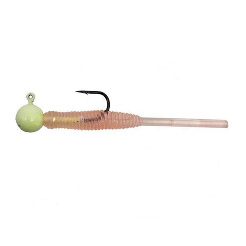 Hook Worm CY091 Jighead+Lrf Silikonu 1.5gr+4.5cm Head Glow/Light Pink