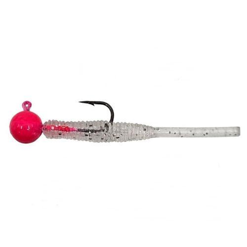 Hook Worm CY092 Jighead+Lrf Silikonu 2gr+4.5cm Head Pink/Silver Glitter