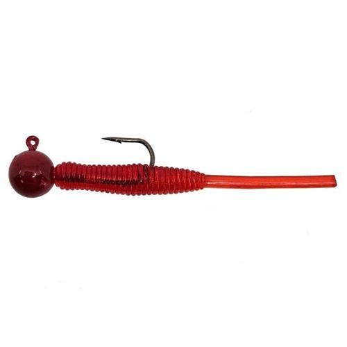 Hook Worm CY092 Jighead+Lrf Silikonu 2gr+4.5cm Head Red/Red