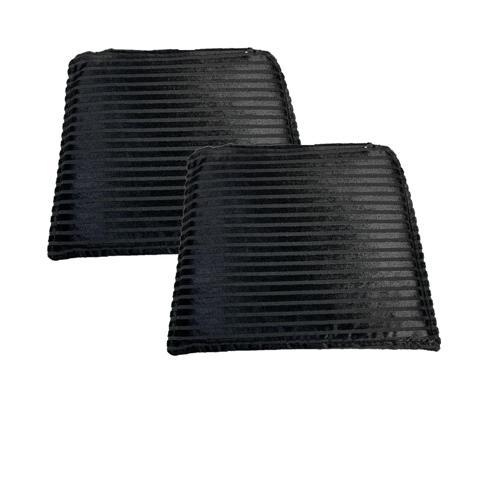 Knsz sırt minderi 2 li zng&mğr&uslu siyah çizgili kumaş cırtlı tel bar sandalyesi sırtı için