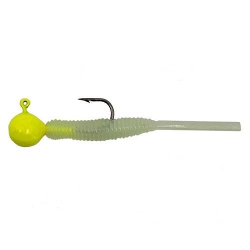 Hook Worm CY092 Jighead+Lrf Silikonu 2gr+4.5cm Head Yellow/Green Glow