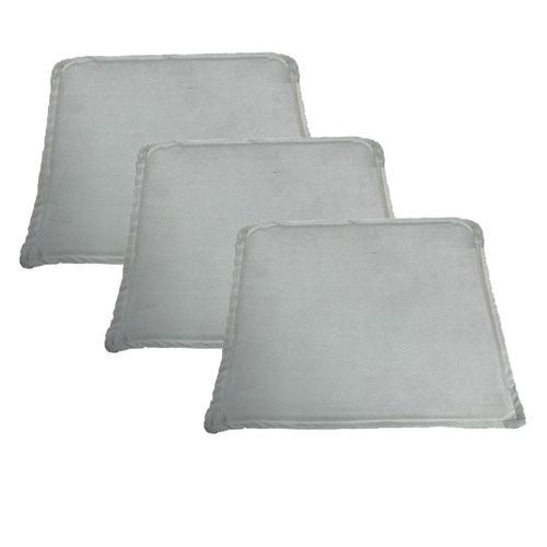 Knsz sırt minderi 3 lü mazlum beyaz kumaş cırtlı tel sandalyesi sırtı için