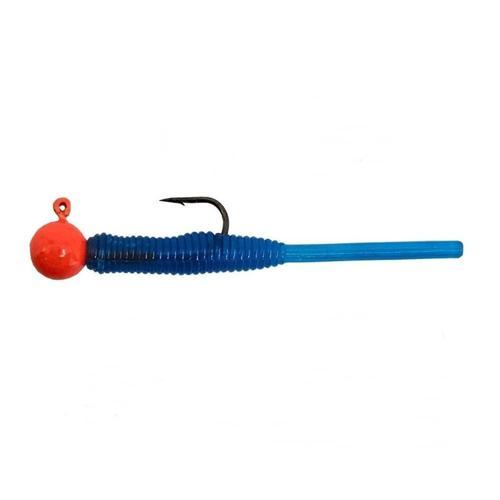 Hook Worm CY091 Jighead+Lrf Silikonu 1.5gr+4.5cm Head Orange/Blue