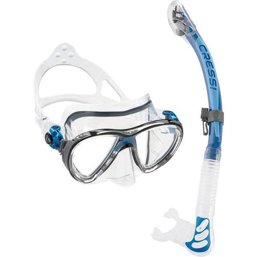 Big Eyes Evolution Maske Alpha Ultra Dry Şnorkel Seti CLEAR/BLUE