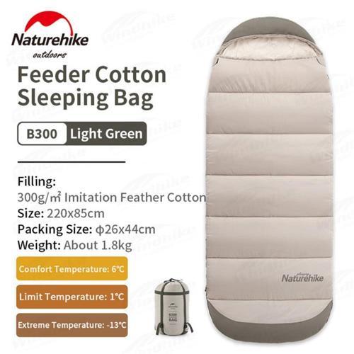 Feeder B300 Cotton Uyku Tulumu -13°C Moss Green-Left