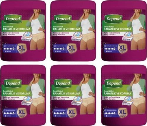 Xl Kadın Emici Külot 9 X 6 Paket (54 ADET) Yeni