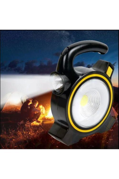 Solar Led El Feneri Güneş Enerjili Şarj Edilebilir Kamp Lambası Işıldak Taşınabilir Powerbank