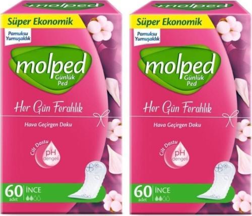 Günlük Ped Her Gün Ferahlık Ince 60 Adet X 2 Paket Toplam 120 Adet