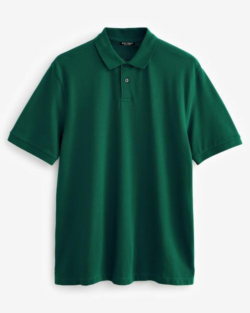 Erkek Kısa Kollu Polo Yaka T-shirt - YEŞİL