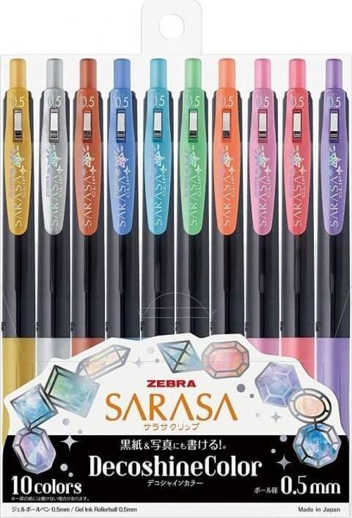 Sarasa 0.5mm Deco Shine Colors 10'lu Kalem Seti