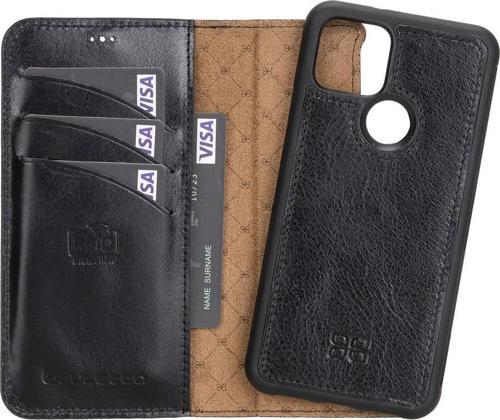 Google Pixel 5 Uyumlu Deri Cüzdanlı Kılıf RST1 RFID