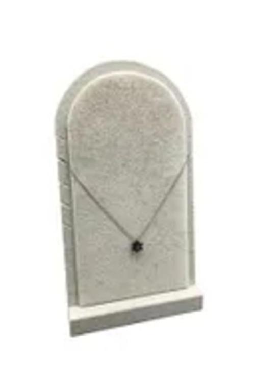 Batum Model Süet Kumaş Krem Renk 26/15 Cm Ayaklı Kolye Sergileme Standı