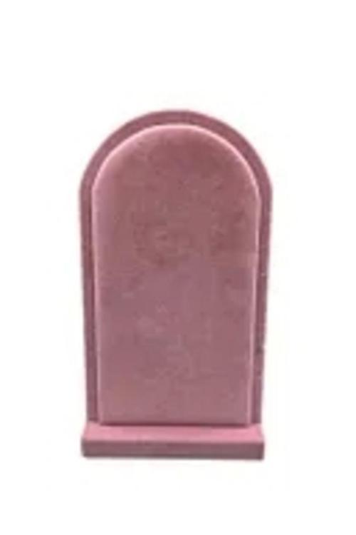 Batum Model Süet Kumaş Pembe Renk 26/15 Cm Ayaklı Kolye Sergileme Standı