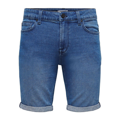 Erkek Denim Kıvrık Paça Kot Şort - 22022333