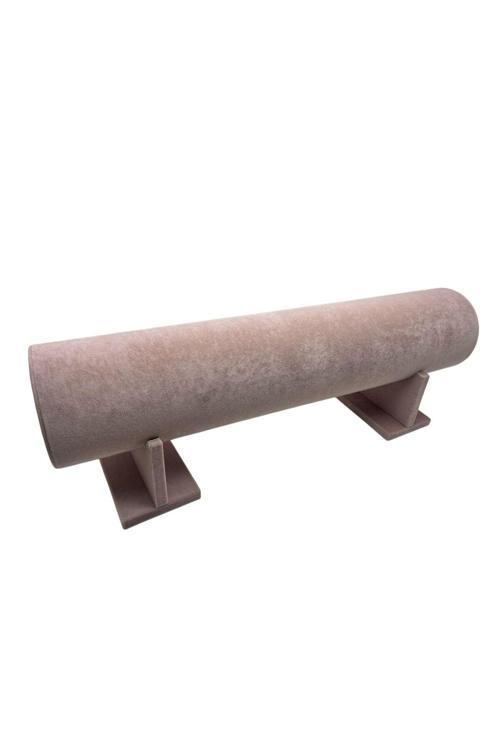 Küçük Boy Süet Kumaş Pembe Renk 30 Cm Ayaklı Taç Standı