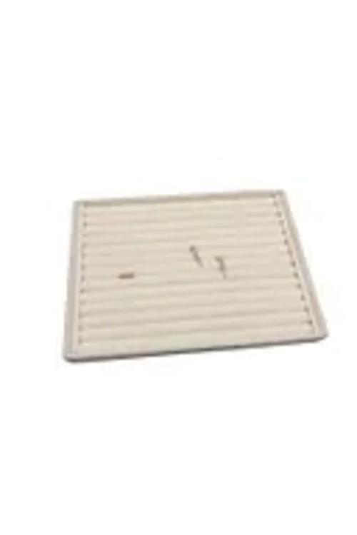 Büyük Boy Süet Kumaş Krem Renk 34/24 Cm Sosisli Çekmece Içi Yüzük Standı