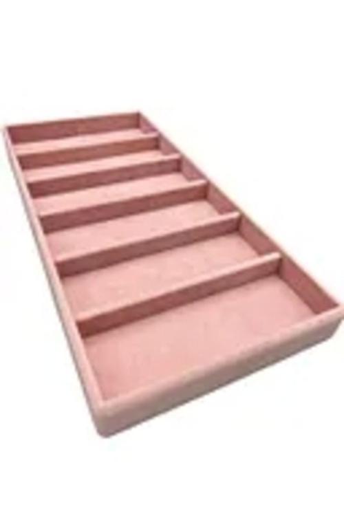 Lefkoşa Model Süet Kumaş Pembe Renk 38 Cm / 19 Cm Gözlük Sergileme Çekmece Içi Stand