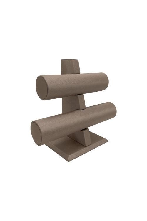Lüx Imera Deri Kumaş Bronz Renk Boy 22 Cm En 24 Cm 2'Li T Model Bilezik Sergileme
