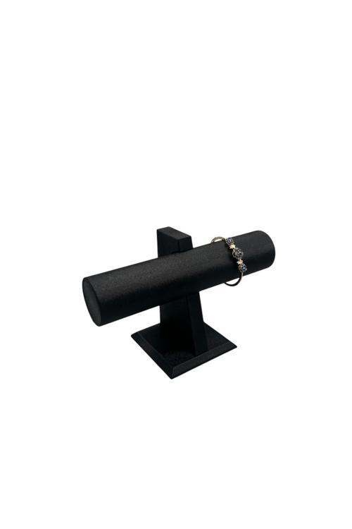 Lüx Imera Deri Kumaş Lacivert Renk Boy 15 Cm En 23 Cm Tekli T Model Bilezik Sergileme