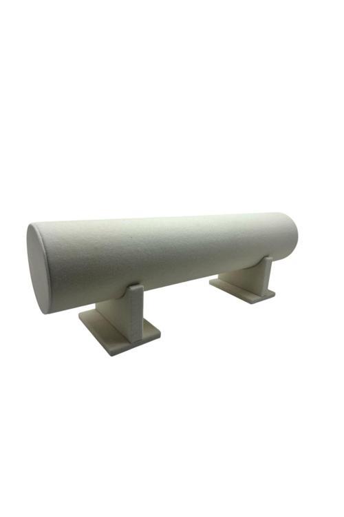Büyük Boy Süet Kumaş Krem Renk 50 Cm Ayaklı Taç Standı