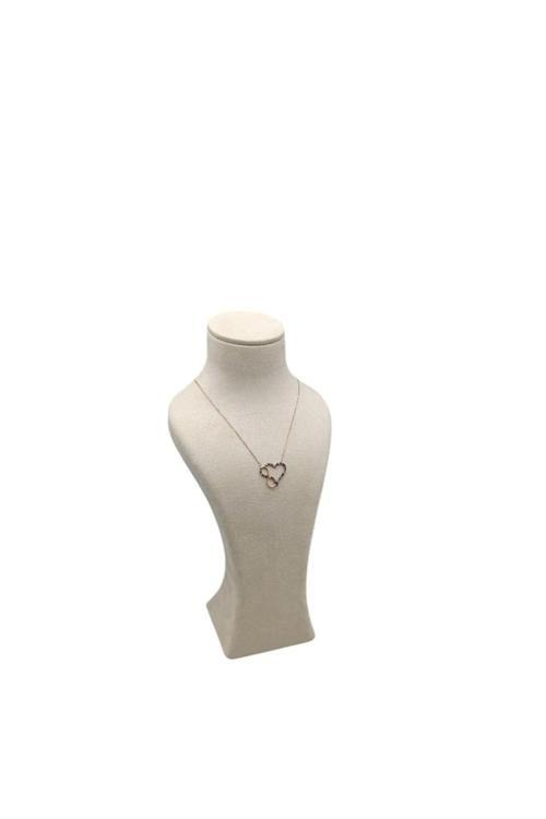 Lüx Model Sardunya Kumaş Krem Renk Boy 28Cm Kolye Takı Sergileme Mankeni