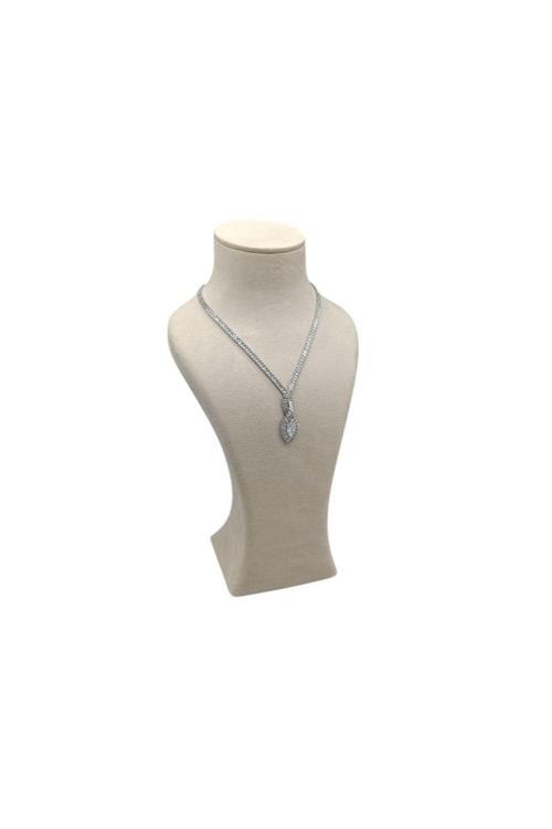 Lüx Model Sardunya Kumaş Krem Renk Boy 31 Cm Kolye Takı Sergileme Mankeni