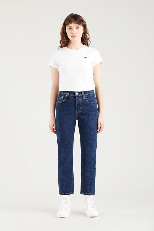 501 Crop Kadın Yüksek Bel Koyu Indigo Pantolon - 36200-0179