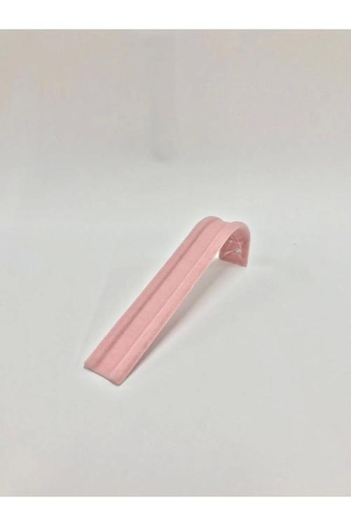 Metal Saç Süet Kumaş Pembe Renk Bileklik-Saat Sergileme Standı