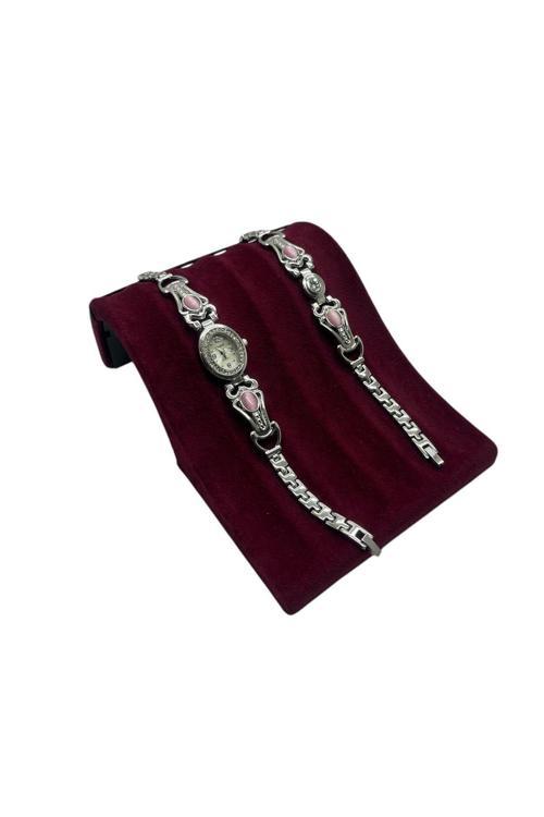 Süet Kumaş Bordo Renk 16/11,5 Cm Bileklik Künye Standi