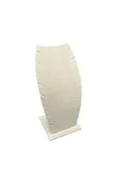 Model Süet Kumaş Krem Renk 18/9 Cm Kolye - Zincir Ayaklı Stand